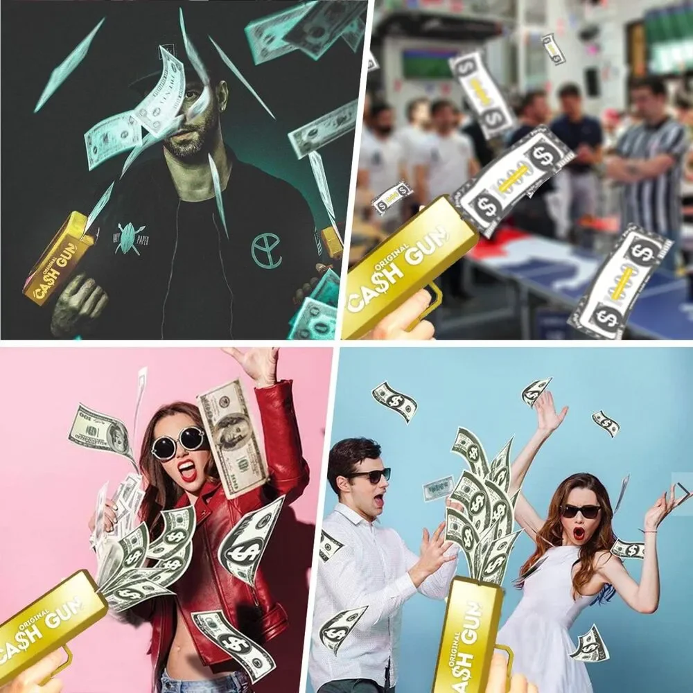 FUN Party Money G U N -Original Cash Co-Wedding FUN & ALSO Comes with Fake Bills